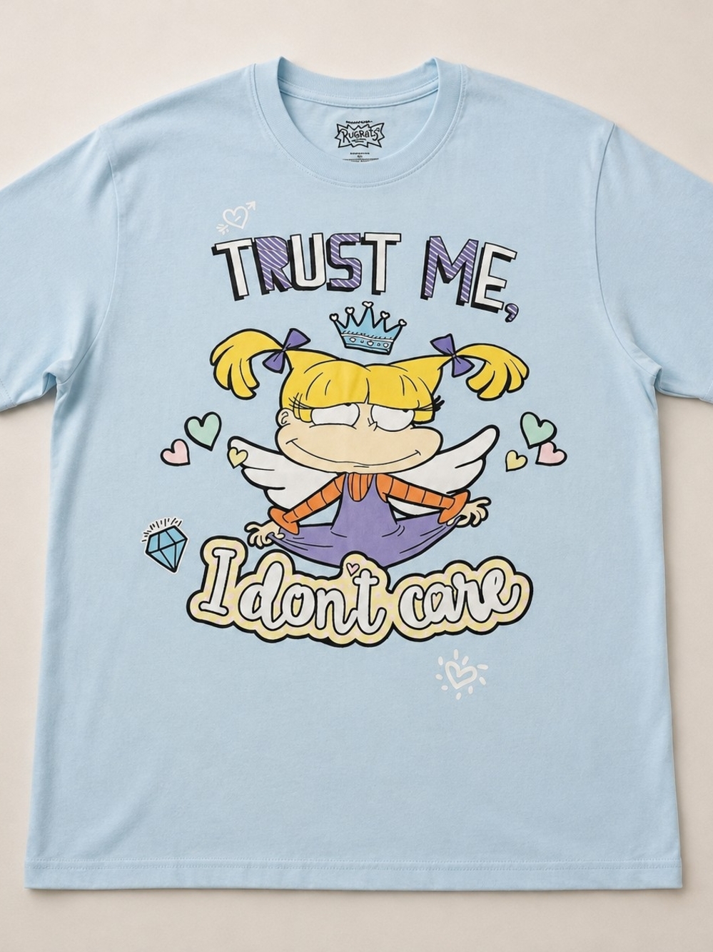 Nickelodeon Light Blue Rugrats 'Trust Me, I Don't Care' Graphic Tee